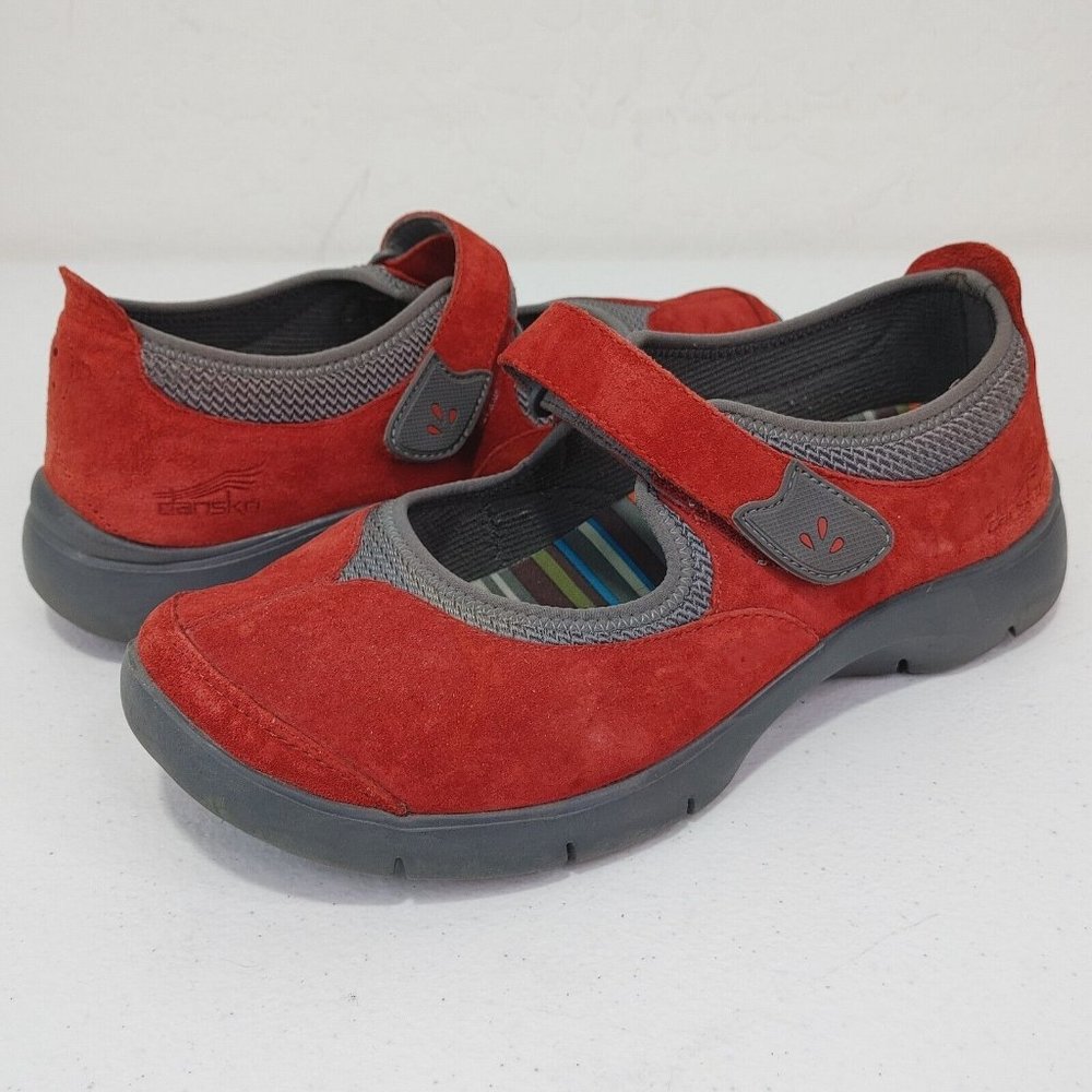 DANSKO Red Leather Suede Mary Jane's Size 39EU / 8.5-9US